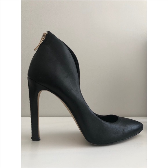 BCBGeneration Black Court Shoes with Zip detail - Picture 2 of 5